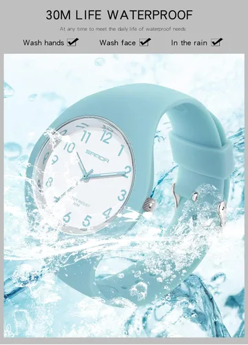 Vista 4 de Fashion Jelly Series - Reloj deportivo de cuarzo electrónico con correa de silicona para mujer