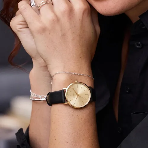 Vista 3 de BUREI Relojes de Pulsera para Mujer, Analógicos, Minimalistas, de Cuero, Cuarzo, Impermeables