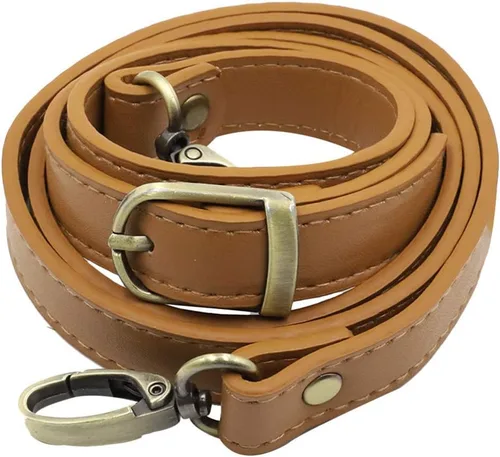 Vista 8 de EXCEART Correa de hombro acolchada ajustable de cuero de vaca con ganchos giratorios de metal para mensajero, portátil, cámara, bolsas de lona 47.2