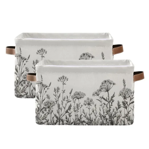 Vista 36 de Emelivor ABC - Contenedor de almacenamiento plegable con asa rectangular impermeable ABC Dinosaurios cesta para almacenamiento cubo organizador