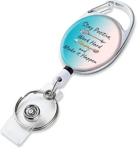 Vista 23 de Portatarrete de Insignia Retráctil con Portarretes Retráctil para Llaves, Lindo Portarrete de Insignia Decorativo para Enfermeras con Clip