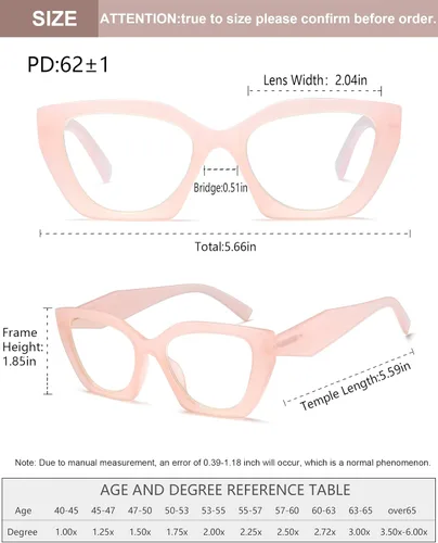 Vista 3 de EYEURL Lentes de lectura de ojo de gato para mujer, estilo Oprah, bloqueo de luz azul, para lectores de computadora de gran