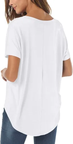 Vista 3 de Herou - Camiseta casual holgada de manga corta de verano, para mujer