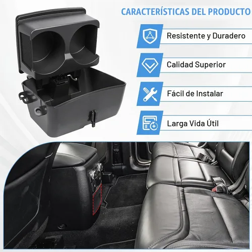Vista 4 de Soporte para taza de consola central del asiento trasero compatible con Ford Explorer 2011-2019 Sustituye a GB5Z7813562BA GB5Z-7813562-BA