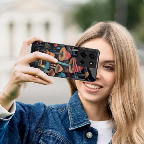 Vista 82 de Funda para Motorola Moto Edge 2022, cubierta trasera de vidrio templado con protector de pantalla, funda protectora a prueba de golpes para Motorola