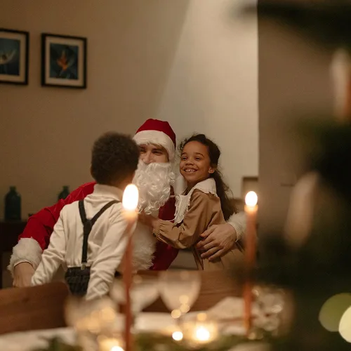 Vista 7 de Disfraz de Papá Noel para adultos y hombres, de franela de lujo, 9 piezas para fiesta de Navidad, cosplay