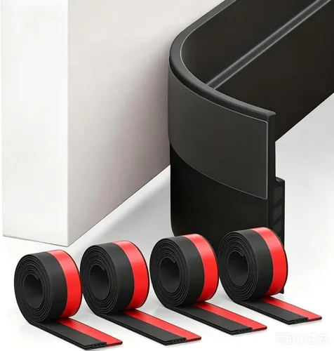 Vista 9 de Suptikes Paquete de 2 Topes de Corriente de Aire para Puerta, Barrido de Puerta para Puertas Exteriores e Interiores, Sello Inferior de Puerta Blanco