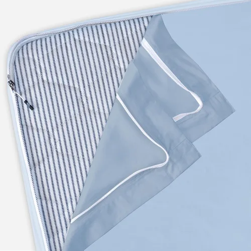 Vista 19 de Twin Zip Sheet 39x75-3 Piece Full Size Zipper Fitted Sheet - 1 Base & 2 Top Sheet - 1200TC 100% Cotton Breathable & Cooling - Fits 15" Deep Pockets