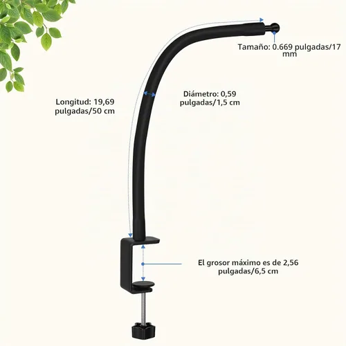 Vista 4 de Soporte para iPad de cuello de cisne, soporte de abrazadera para tableta, escritorio, mesa, cama, silla, atril, brazo ajustable de 360° para cocina