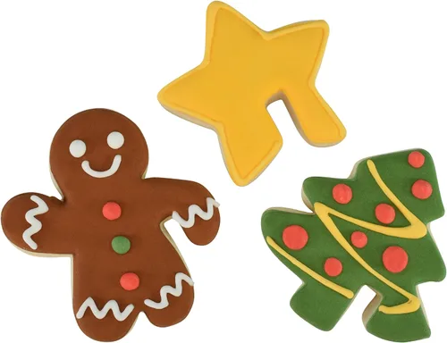 Vista 3 de R&M International Juego de 3 cortadores de galletas de Navidad, de acero inoxidable