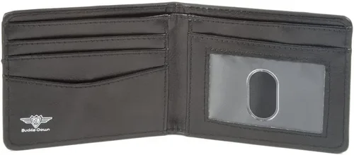 Vista 3 de DC Comics - Billetera, plegable, de piel vegana, diseño de murciélagos de Batman Arkham Origins, Negro -, Casual