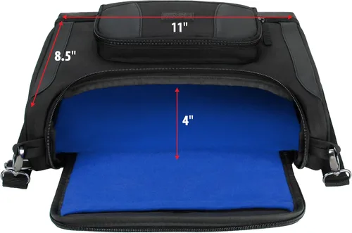 Vista 6 de USA Gear Estuche portátil para impresora fotográfica, bolsa de mensajero con separadores de acolchado compatible con Canon Selphy CP1500, Selphy