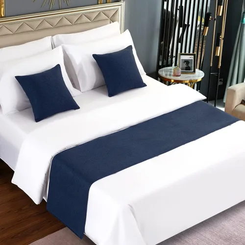 Vista 8 de AMBERIS 2 fundas de almohada (45×45cm) (sin relleno) azul, de imitación a lino decorativo 2 fundas de almohada (sin relleno) para el hogar y el hotel