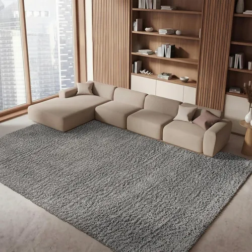 Vista 46 de SAFAVIEH - Colección August Shag, tapete decorativo, 2 x 5 pies, diseño sólido, beige, no desprende pelusa y fácil de cuidar, 1.5 pulgadas