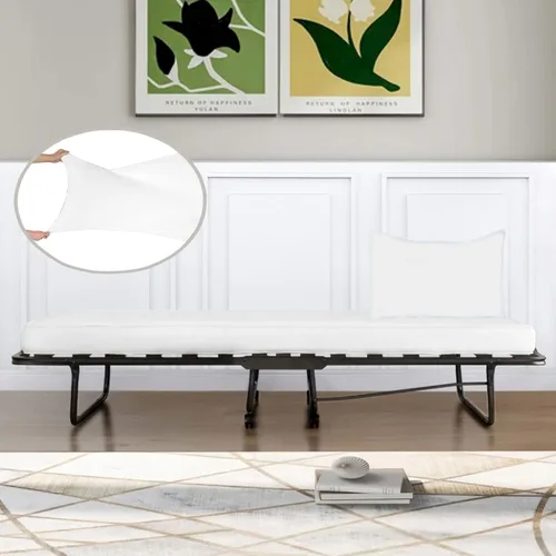 Vista 11 de IDEAhome Sábana bajera ajustable de punto de Jersey de 75 x 33 pulgadas con bolsillo profundo de 8 pulgadas, adecuada para literas, camping, casas