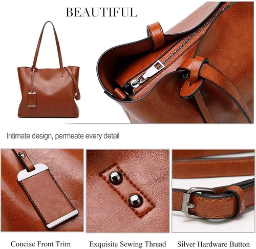 Vista 3 de Alarion - Bolso bandolera con asa superior para mujer, bolso de mensajero