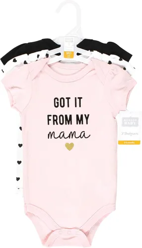 Vista 465 de Hudson Baby baby-girls Cotton Bodysuits 3-pack