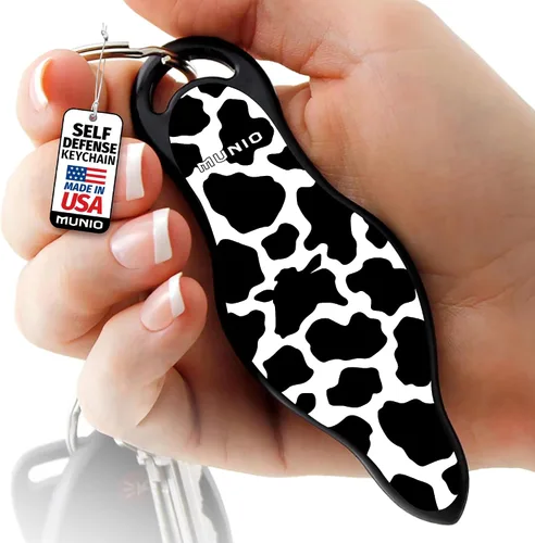 Vista 10 de MUNIO Llavero de autodefensa, elegante y portátil, herramienta de seguridad para mujeres y hombres, no letal, aprobado por la TSA, fabricado en Gatos