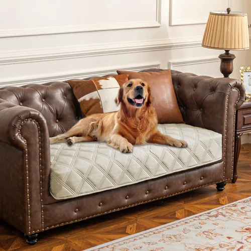 Vista 60 de Ameritex Funda impermeable para cama de perro, manta para mascotas con parte trasera antideslizante para muebles, cama, sofá