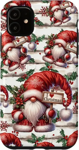 Vista 8 de iPhone 16 Love Christmas Gnomo Shabby Chic Decoración para mujer Bonita funda de Navidad