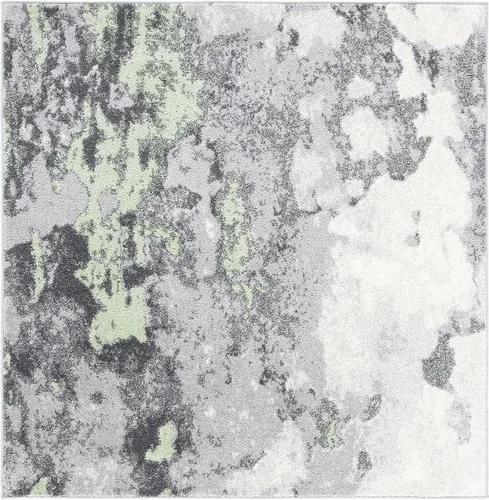 Vista 19 de SAFAVIEH Adirondack Collection - Alfombra decorativa, 2 pies 6 pulgadas x 4 pies, verde y gris, diseño abstracto moderno, no desprende pelusa