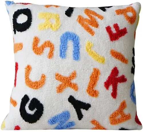 Vista 8 de Funda de almohada de forro polar bereber de gamuza de camelia, funda de cojín tridimensional con flores para sala de estar, sofá, oficina, Negro