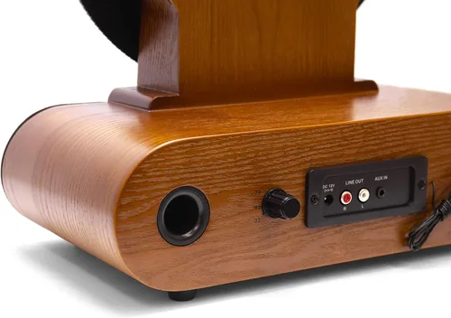 Vista 8 de Vert - Reproductor de discos de vinilo vertical Radio FM, Bluetooth, AUX, USB Reloj despertador Cartucho Audio Technica Altavoces de rango