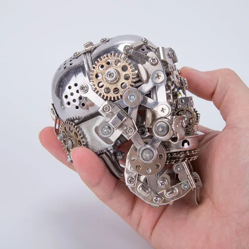 Vista 8 de LOCHE Kit de modelo de rompecabezas de metal 3D, kit de esqueleto mecánico steampunk de metal 3D, rompecabezas 3D, rompecabezas láser 3D, ensamblaje