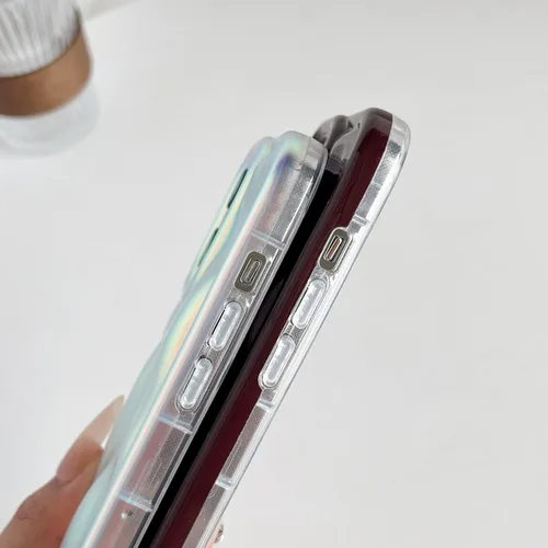 Vista 5 de Caseative Funda para iPhone 14 Pro, color negro Suavidad de la galjanoplastia de cromo del patrón de la burbuja del meteorito de la onda