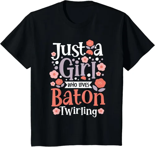 Vista 42 de A Girl Who Loves Baton Twirling - Camiseta de giro Majorette Twirler, Negro