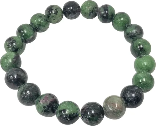 Vista 275 de Gem Avenue Handmade Round Bead Stretch Bracelet Unisex Natural Stone Beaded Jewelry for Men & Women, Elastic Wristband for Daily Wear