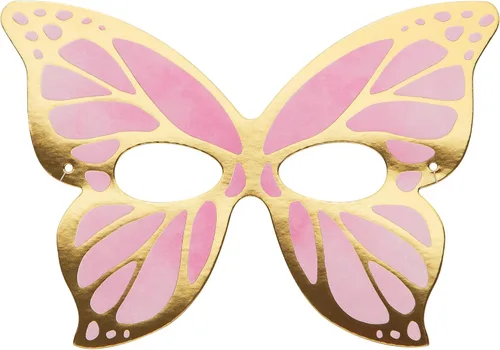 Vista 2 de Máscaras de papel de mariposa dorada, 8