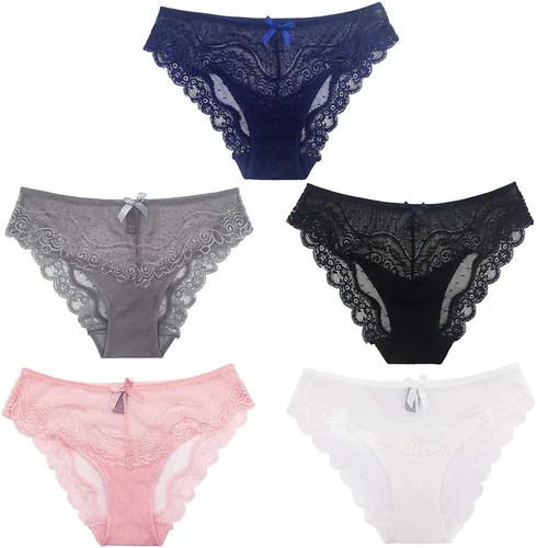 Vista 7 de KUKOME ropa interior corta suave con lazo para mujer