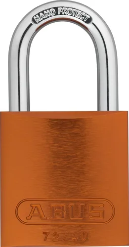 Vista 4 de Candado de bloqueo, con llave diferente, aluminio, marrón, 1 pulgada de altura del grillete, 1 1/2 pulgadas de ancho del cuerpo - 1 unidad