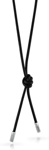 Vista 2 de Unisex Genuine Smooth Brown Black Leather Cord Necklace For Men Women Teen .925 Sterling Silver Clasp 14 16 18 20 24 Inch