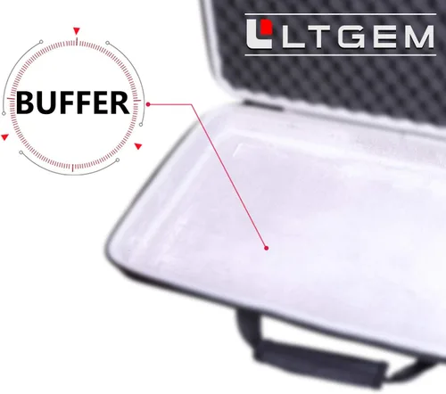Vista 7 de LTGEM - Funda rígida de EVA para Numark Mixtrack Pro FX - Controlador de DJ de 2 cubiertas - Bolsa protectora de almacenamiento