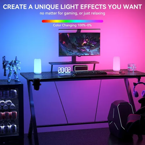 Vista 7 de Lámpara LED táctil para mesita de noche, [diseño elegante y modo RGB] multicolor regulable con luces blancas cálidas, regalos de cumpleaños