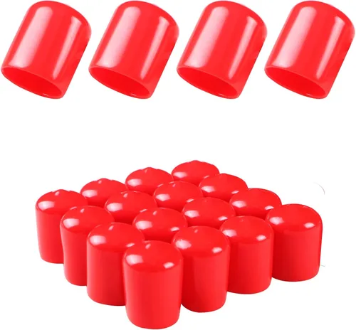 Vista 8 de Cubierta de tapa de extremo redondo de goma de 3/4 pulgadas (0.748 in), protectores de rosca de PVC flexible de tubería de tubería protectora
