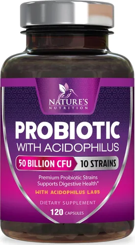 Vista 11 de Probióticos, 60 mil millones de UFC por porción, probióticos con prebióticos para apoyo a la salud digestiva e inmunológica para mujeres y hombres