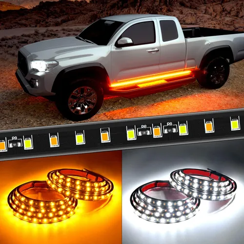Vista 13 de Nilight 4 Piezas Tiras de Luces de Acento de Neón Underglow de Aluminio 396 LEDs Color de Ensueño Asistencia de Puerta Función Activa de Sonido