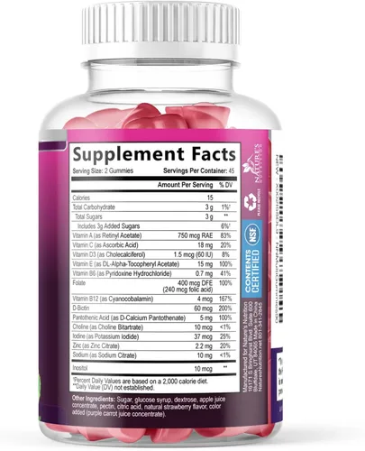 Vista 9 de Gomitas multivitamínicas para adultos – Gomitas multivitamínicas diarias para adultos con vitaminas A, C, D, B12 para mujeres y hombres, suplemento