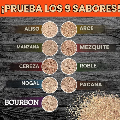 Vista 2 de Camerons Virutas de madera para barbacoa extrafinas totalmente naturales (paquete de 4 bolsas de aproximadamente 2 libras cada una) – Manzana