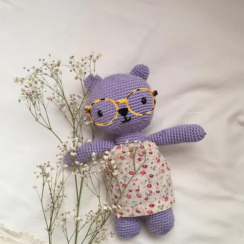 Vista 6 de Toyvian 2 piezas de suministros para muñecas para niños, gafas retro redondas transparentes