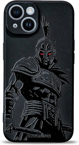 Vista 91 de SIMPLYMDRN Funda delgada para iPhone 12 Pro Max, diseño de guerrero, funda genial para hombres, funda de soldado de combate, delgada y flexible