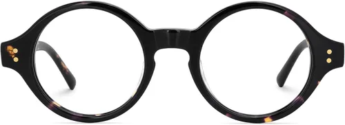 Vista 11 de Zeelool Unisex Retro Acetato Redondo Gafas Marco Con Lente Transparente Giggs FA0249