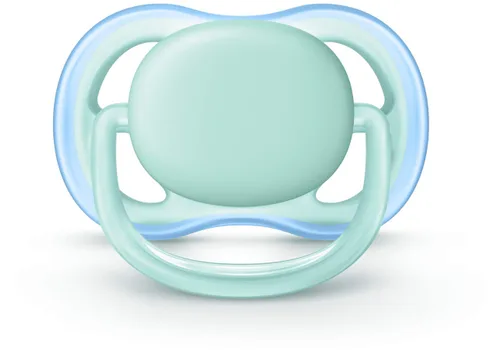 Vista 2 de Philips Avent Chupete Ultra Air, 0-6 meses, azul/verde, paquete de 2, SCF244/20