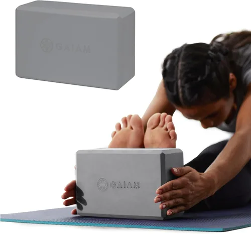 Vista 23 de Gaiam Bloque de yoga – Espuma EVA sin látex – Superficie antideslizante suave con bordes biselados para yoga, pilates, meditación Rubor ateniense