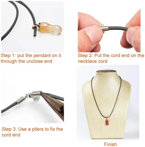 Vista 5 de Selizo 100 cuerdas para collar con cierre a granel para hacer joyas y pulseras, multicolor