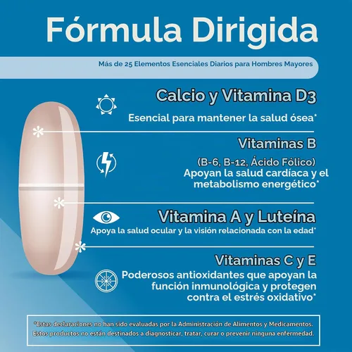 Vista 3 de 21st Century Sentry Senior Men 50+ Tabletas multivitamínicas, 100