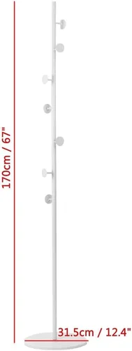 Vista 2 de OOCCO Metal Assembly Hanger Hat Coat Vertical Hanger Bedroom Clothes Storage Rack Furniture Drying Rack